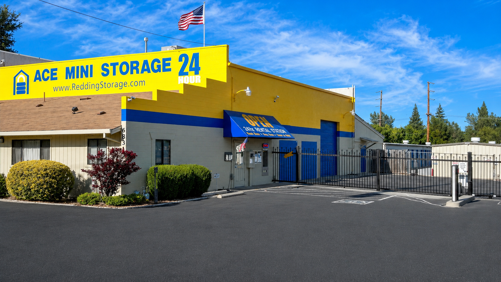 Ace Mini Storage 6831 Eastside Rd reddingstorage.com Front Entry